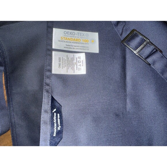 Lands’ End American Airlines Bib Apron Aviation Blue Long Adjustable Neck NWT OS - Picture 5 of 9